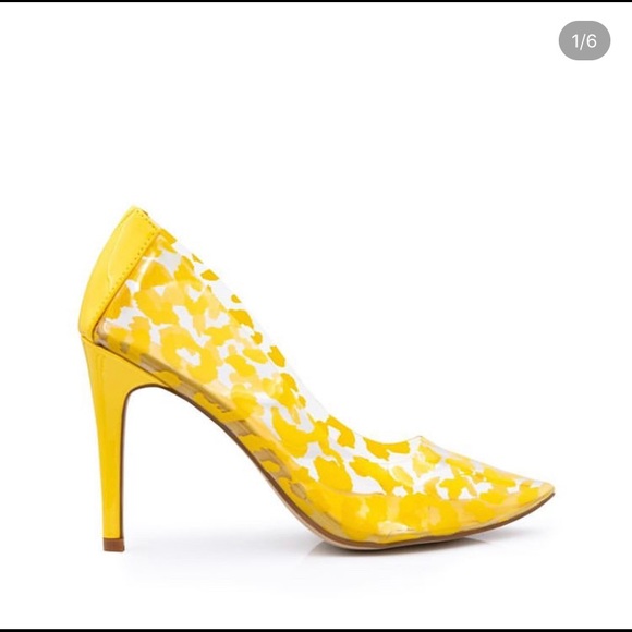 yellow leopard shoes